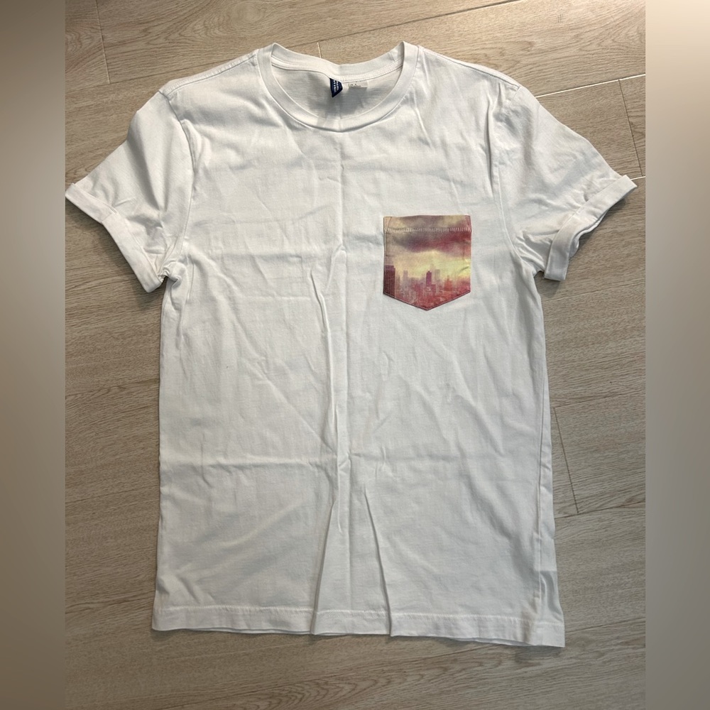 H&M White Tee Shirt- Good Times Start Now